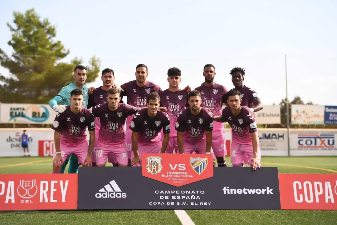 Once titular del M&aacute;laga el pasado fin de semana en Copa del Rey. | Foto: M&aacute;laga FC