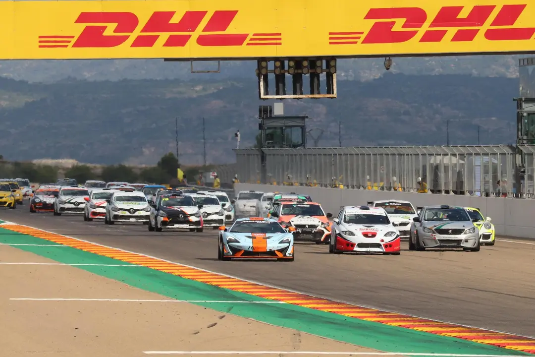 Imagen de una prueba del Campeonato de Arag&oacute;n de velocidad celebrada en el circuito de MotorLand. Foto: Fada