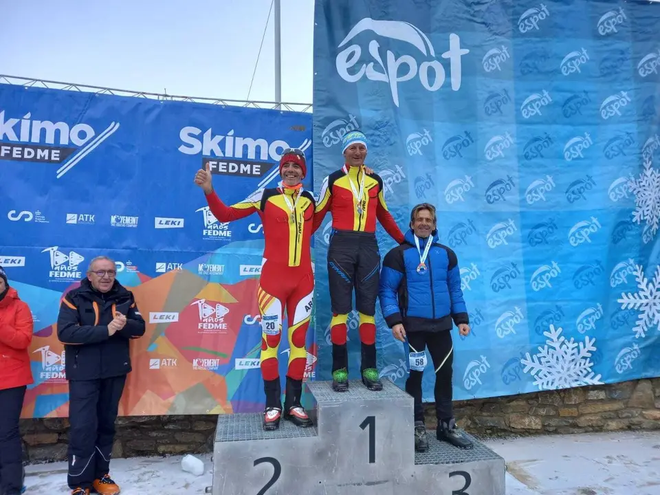 &Oacute;scar D&iacute;ez y Miguel Royo, primero y segundo en la prueba de Vertical. Foto: FAM