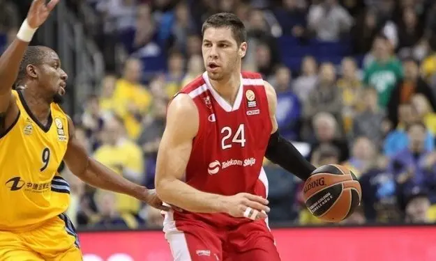 Stefan Jovic, en un partido de competici&oacute;n europea con Estrella Roja | Foto: Euroliga