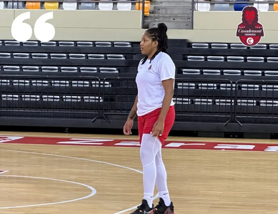 Keisha Gatling, en un entrenamiento | Foto: Casademont Zaragoza