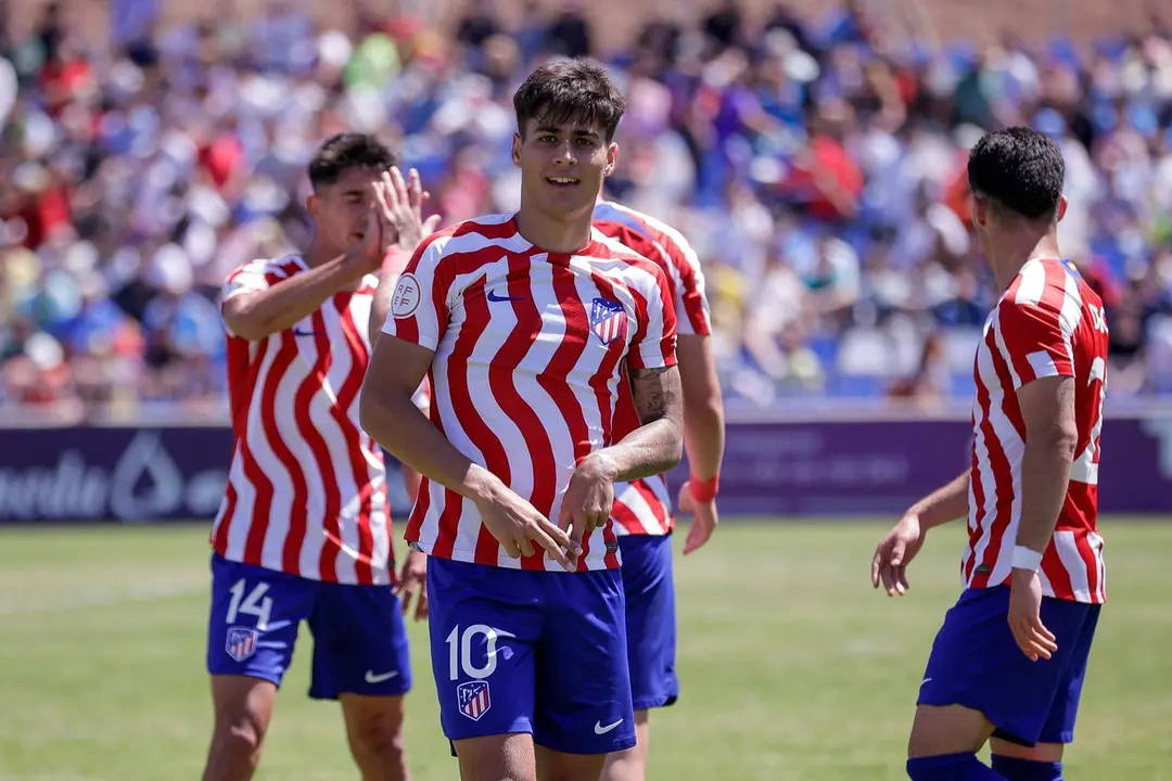 Carlos Mart&iacute;n celebra uno de sus 18 goles de este curso | Foto: Atl&eacute;tico de Madrid