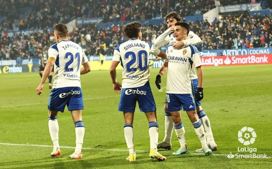 Bermejo celebrando un gol en La Romareda | Foto: LaLiga