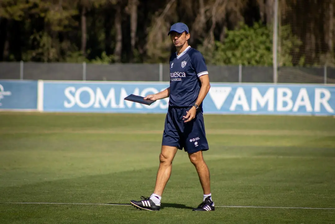Ziganda durante la pretemporada 23/24 del Huesca