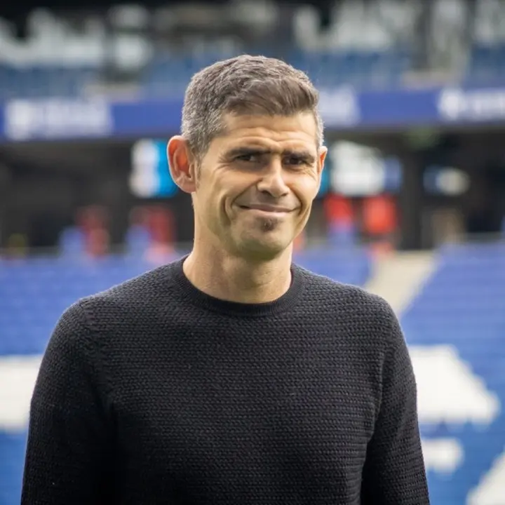 Antonio Hidalgo durante el partido frente al Espanyol