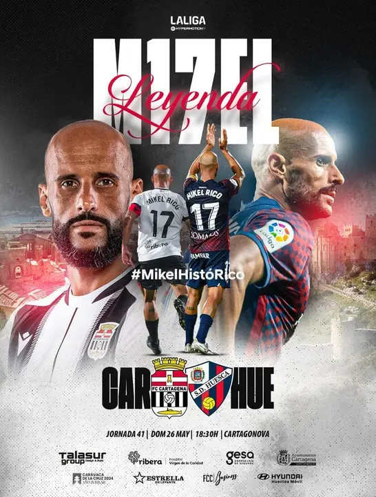 Cartel que ha preparado el Cartagena para promocionar el partido contra el Huesca