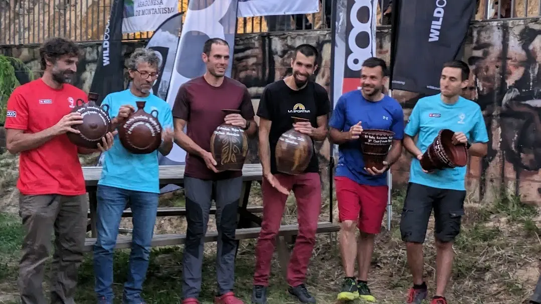 Imagen de algunas cordadas ganadoras en Riglos. Foto: Pe&ntilde;a Guara