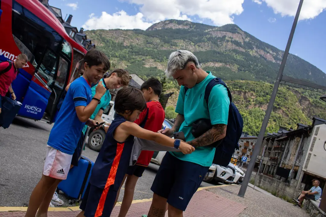 El Huesca concentrado en Benasque durante cinco d&iacute;as. Foto SD Huesca