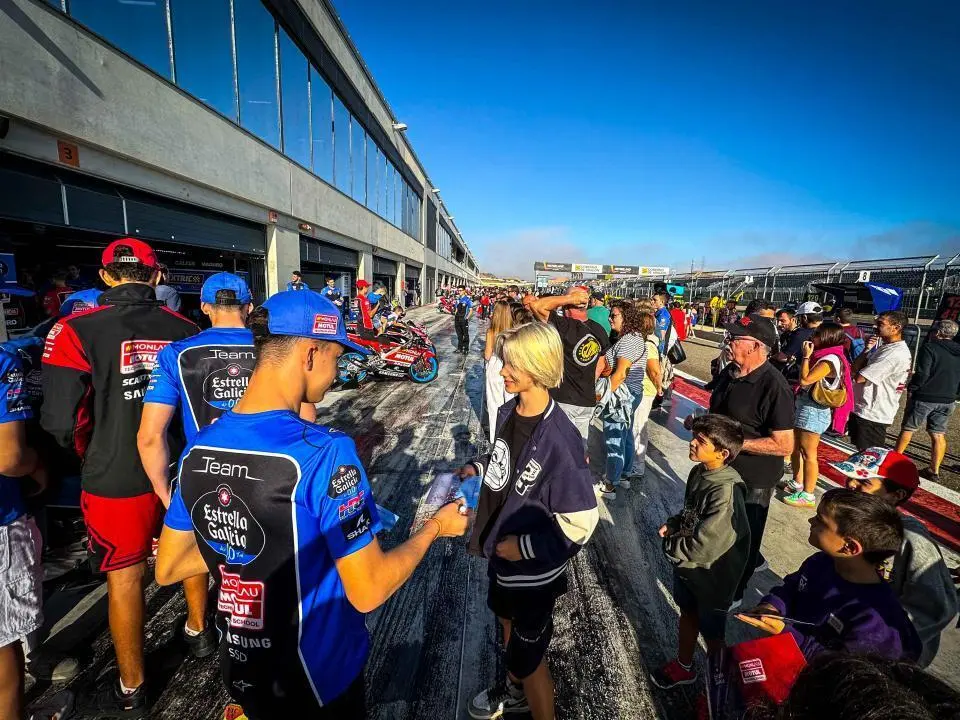 Imagen de una anterior cita con la cantera m&aacute;s selecta del mundo de las motos en MotorLand Arag&oacute;n. Foto: Cedida