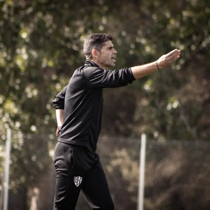 Antonio Hidalgo durante un entrenamiento en la BAF. Temporada 24/25. Foto: SD Huesca