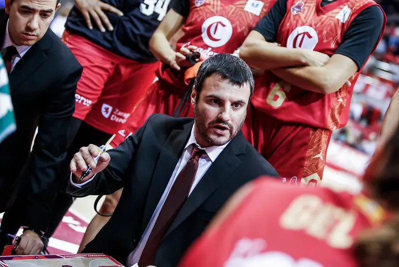Carlos Cantero, durante un partido. Fotograf&iacute;a: Casademont Zaragoza.