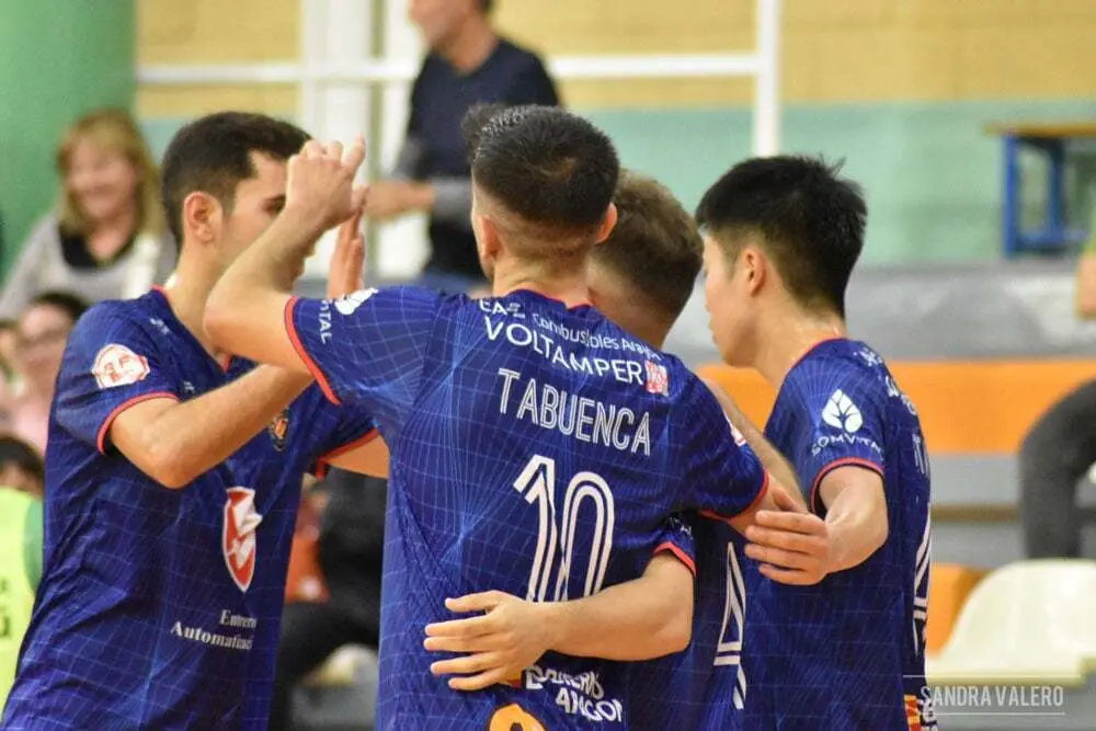 Jugadores del Entrerr&iacute;os Zaragoza celebran un gol | Foto: Sandra Valero