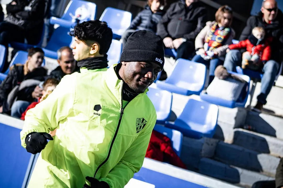 Patrick Sokoen un entrenamiento. Foto: SDHuesca