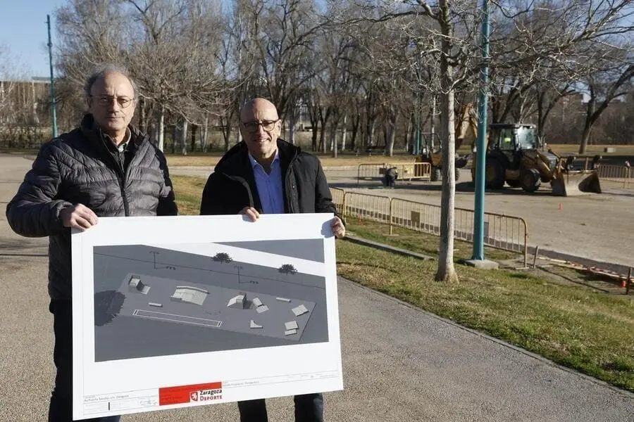 Imagen de la presentaci&oacute;n de la nueva pista en La Almozara. Foto: Javier Belver