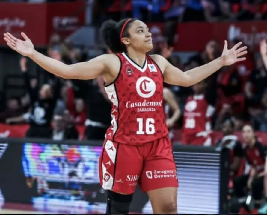 Helena Oma, redimida, consciente de que ha llegado el momento de volver. Fotograf&iacute;a: Casademont Zaragoza.