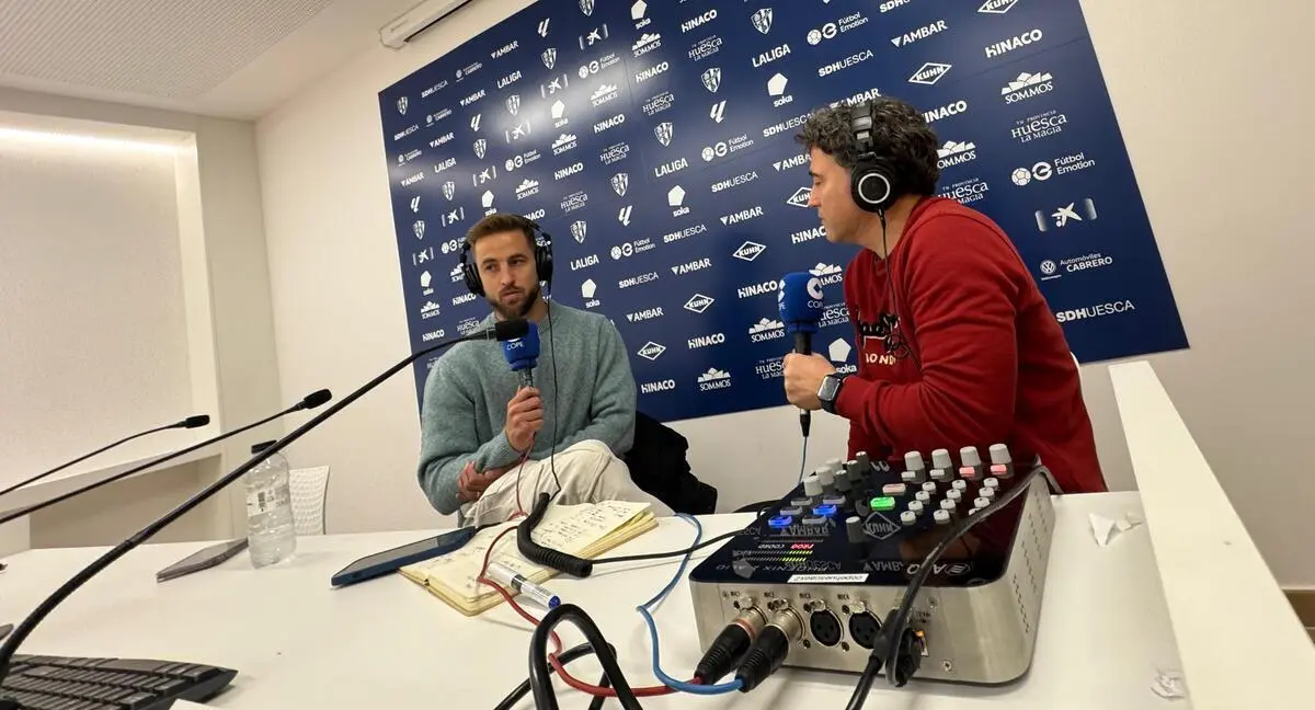 Jorge Pulido y Pablo Barrantes en una entrevista. Foto: Cope Huesca