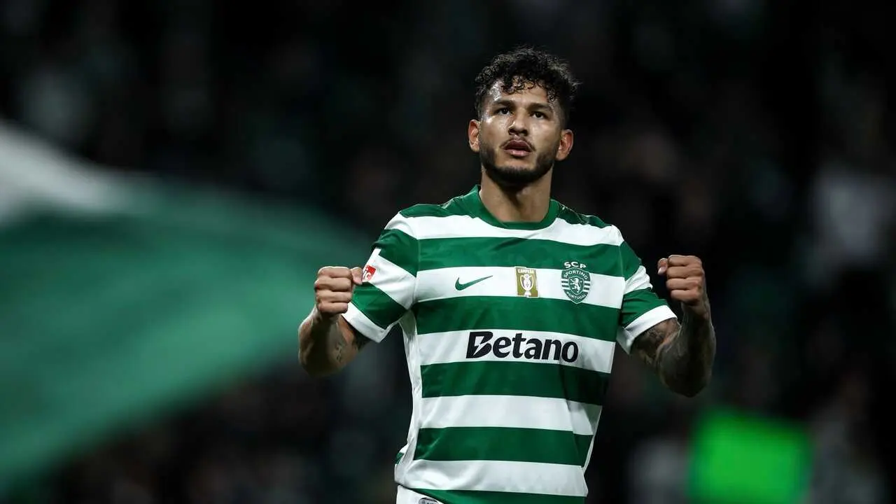 Luis Su&aacute;rez con el Sporting de Lisboa