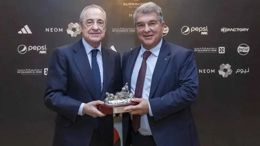 Florentino P&eacute;rez y Joan Laporta. Fotograf&iacute;a: RFEF.