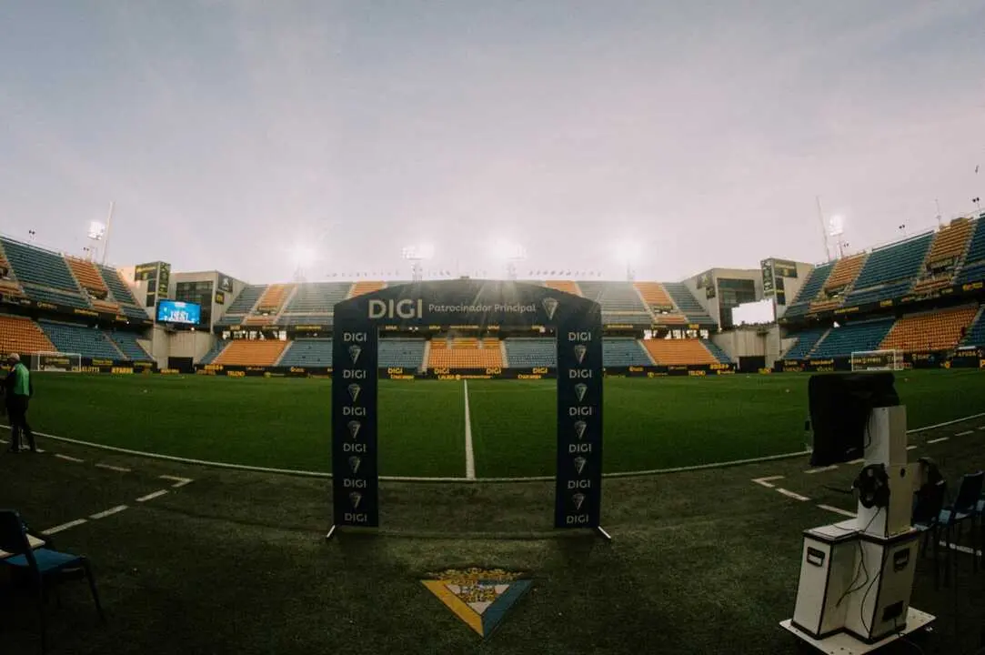 JP Financial Estadio preparado para el C&aacute;diz - Real Zaragoza de LaLiga Hypermotion / C&aacute;diz CF