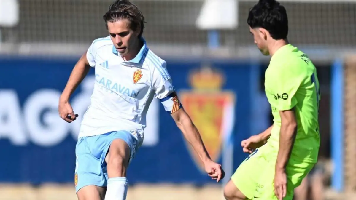 &Aacute;ngel Linares durante un partido con el Deportivo Arag&oacute;n / RZ