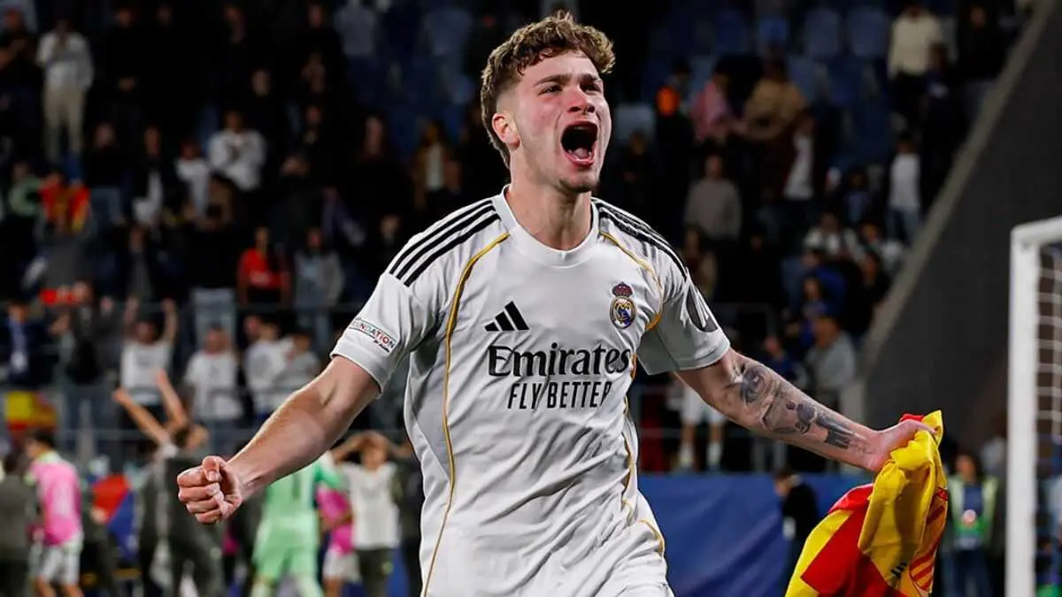 Jorge Cestero celebra la Youth League con el Real Madrid / RM