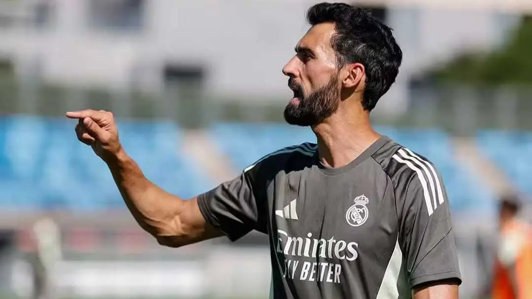 &Aacute;lvaro Arbeloa durante un entrenamiento con el Real Madrid / RM.