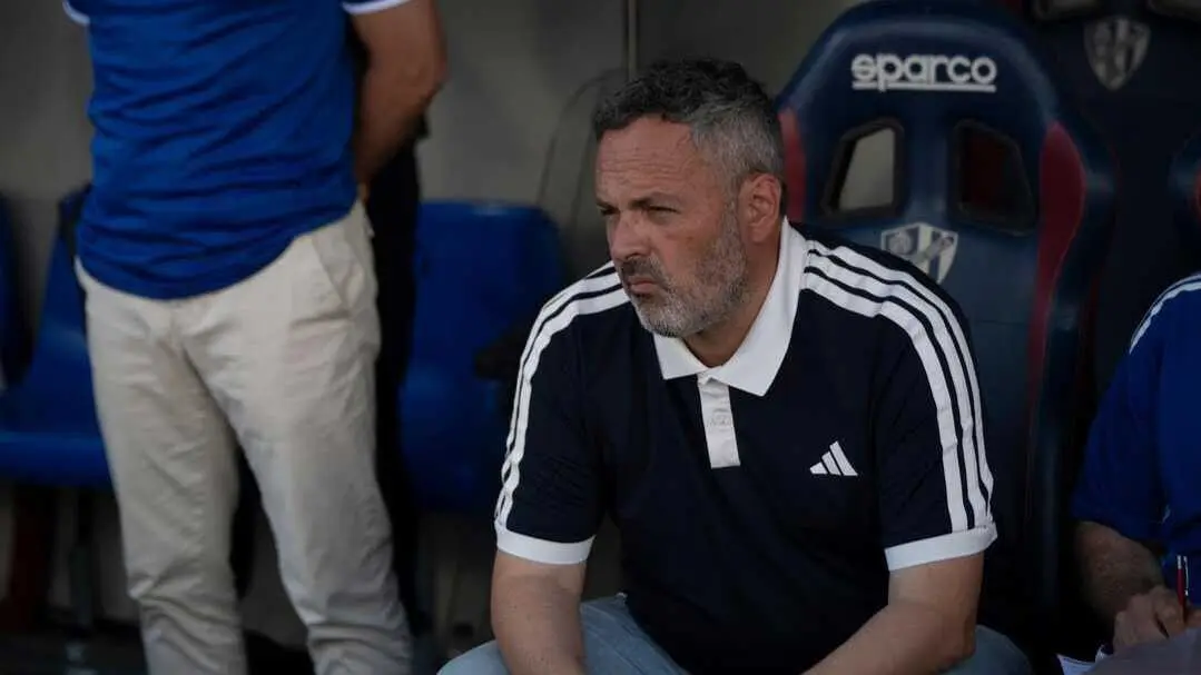 David Navarro en el SD Huesca - Real Zaragoza / Marcos Cebri&aacute;n