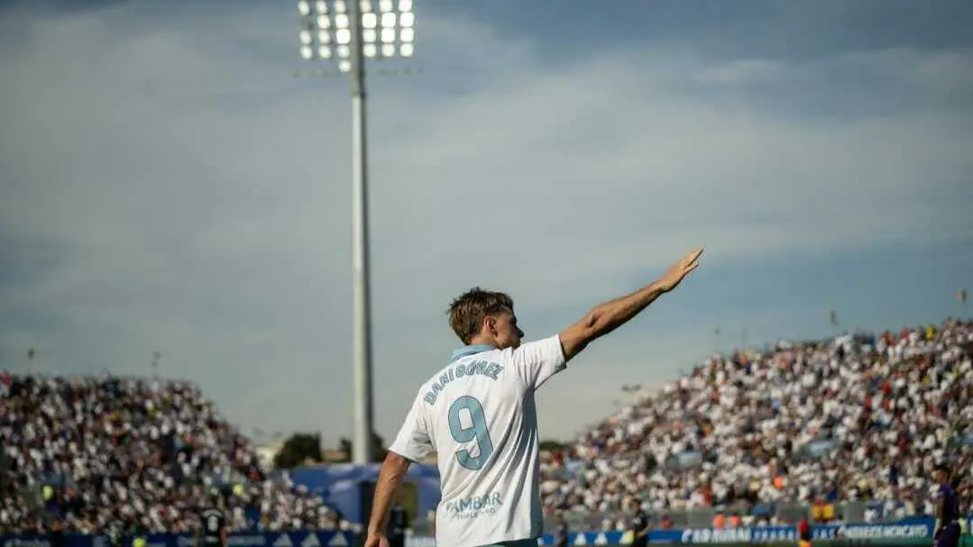 Dani G&oacute;mez durante un partido con el Real Zaragoza / Marcos Cebri&aacute;n