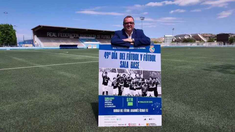 El presidente de la RFAF, Manuel Torralba, durante la presentaci&oacute;n del evento. Fotograf&iacute;a: RFAF.