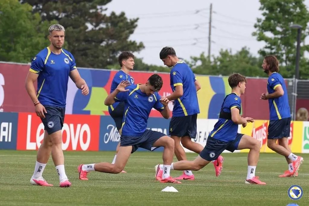 Jugadores de Bosnia durante un entrenamiento / NFS BIH