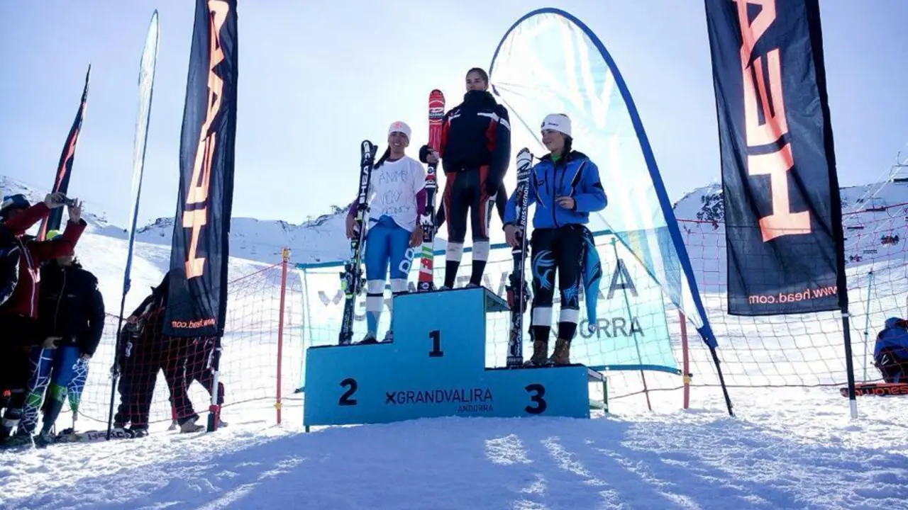 El podio del SL de Andorra. |Foto:Club Esqu&iacute; Jaca