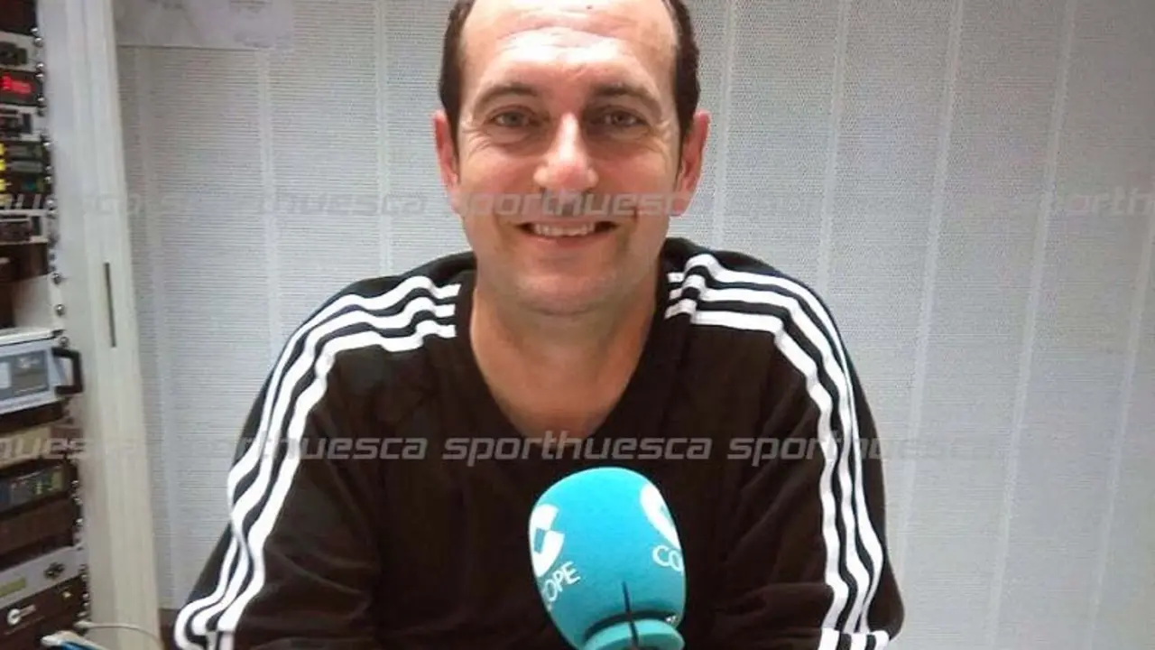Nolasco en los estudios de Cope Huesca | Foto: Cope Huesca.