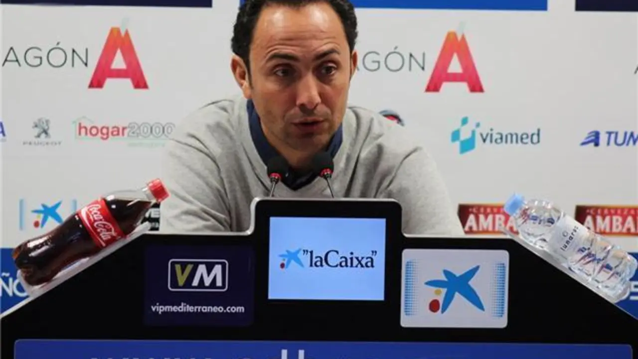 Ra&uacute;l Ojeda, en la sala de prensa del Alcoraz | Foto: Diario del Alto Arag&oacute;n
