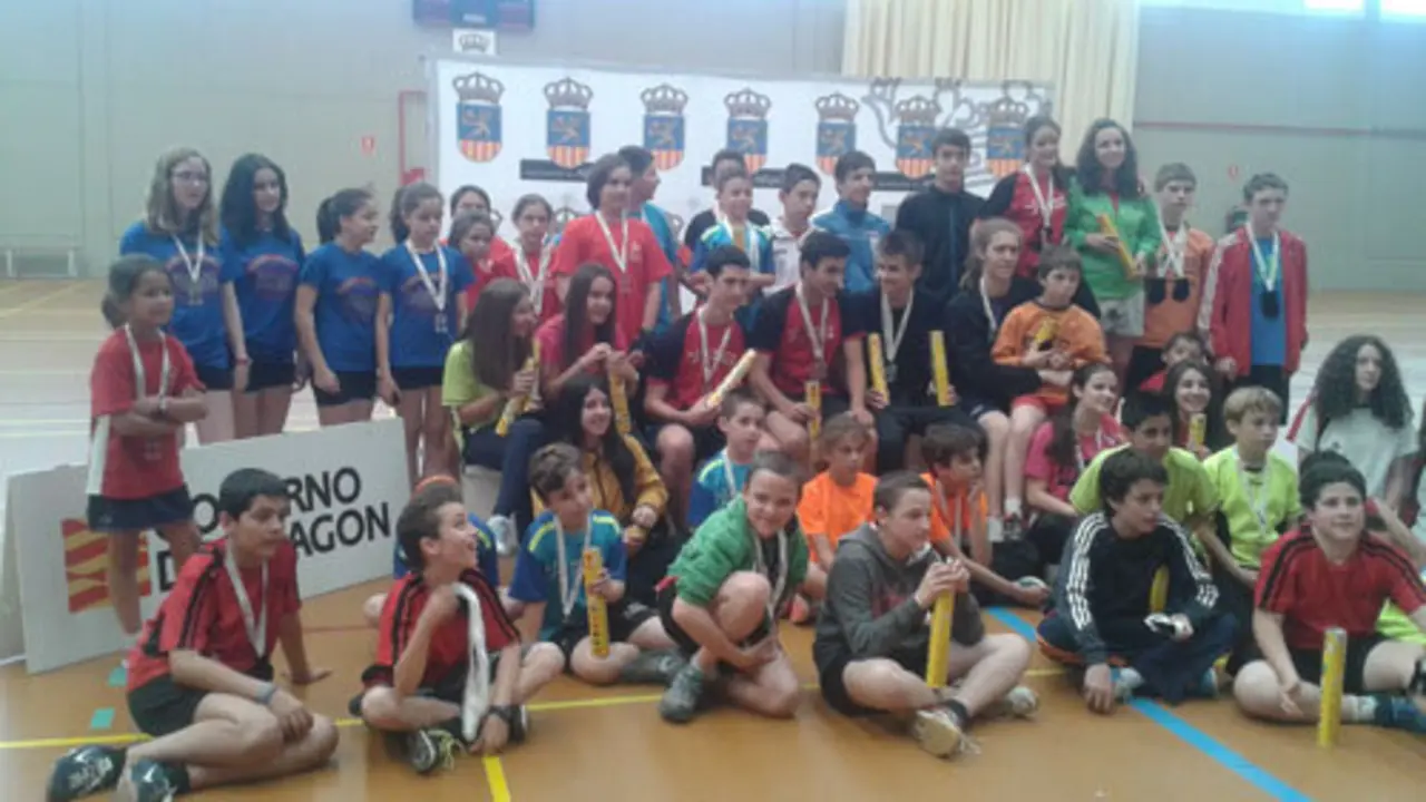 Foto de medallistas en la Final Individual de los XXXII JJDD en edad escolar 2014/2015 