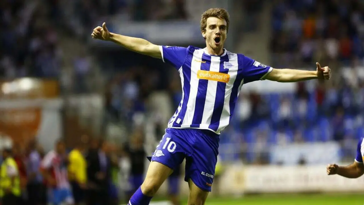 Barreiro celebra un gol | Foto: Diario de Alava