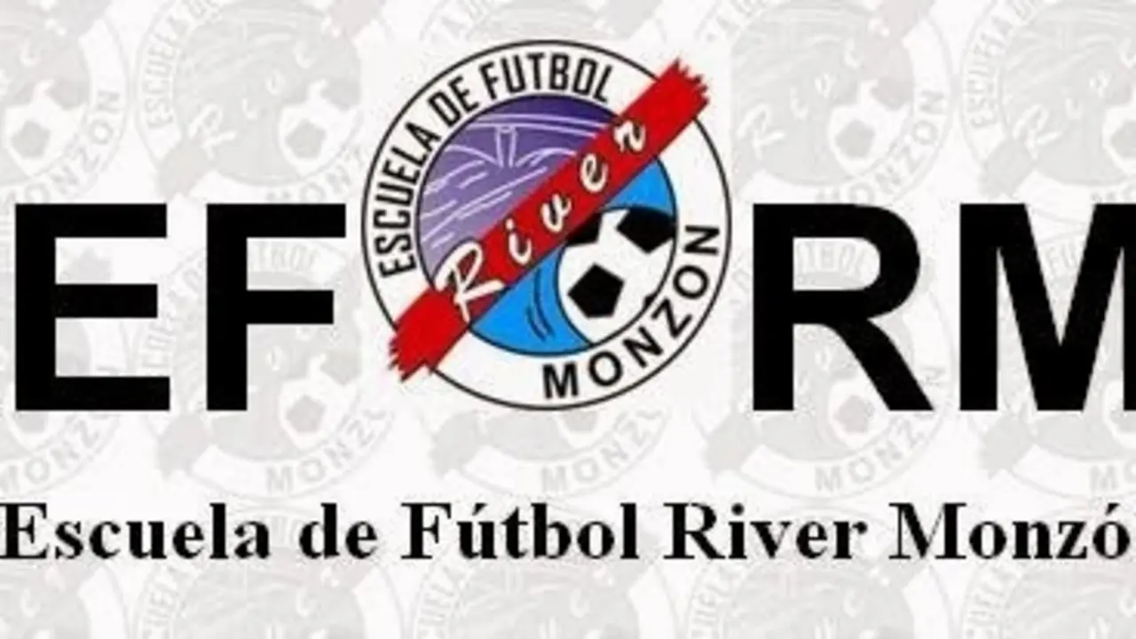 Logo de la Escuela de F&uacute;tbol River de Monz&oacute;n. Foto: http://escuelarivermonzon.blogspot.com.es/
