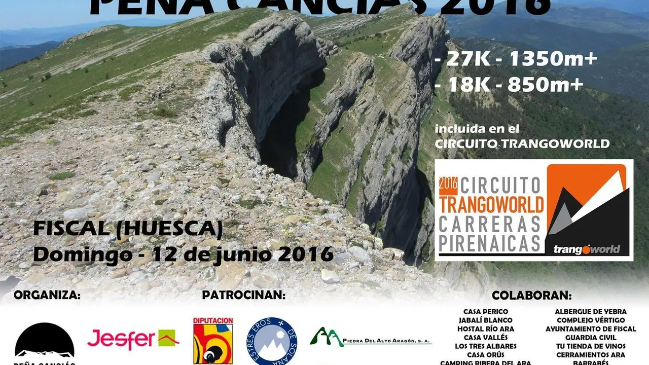 Cartel carrera pe&ntilde;a cancias