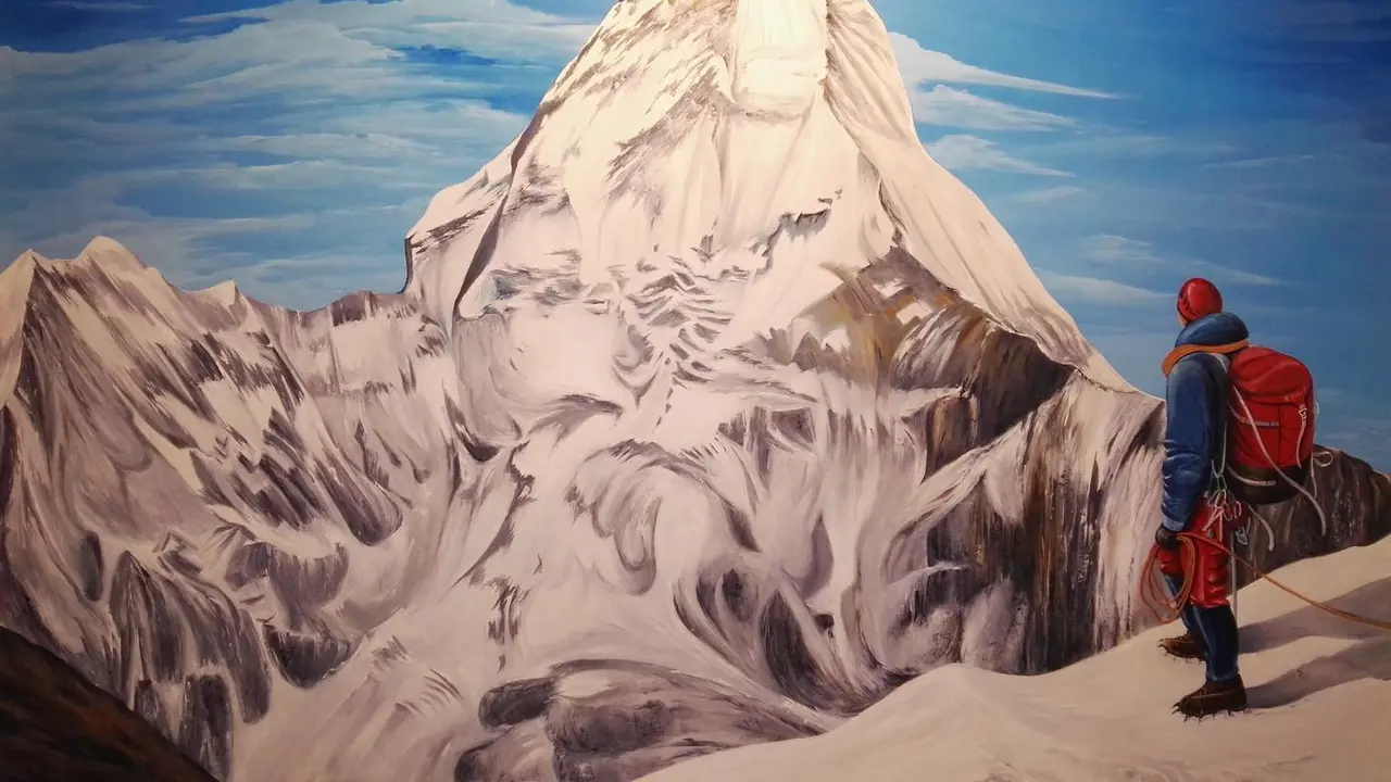 Ama Dablam | Pintura de J. Ferm&iacute;n M. Ochoa Huarte.