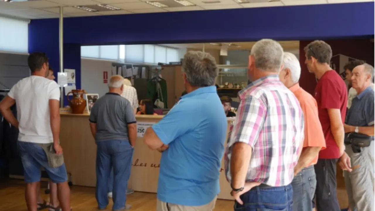 Los aficionados azulgranas | Foto: sdhuesca.es