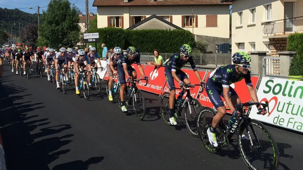 Arcas (segundo) en el Tour de l'Ain | Foto: Movistar Team