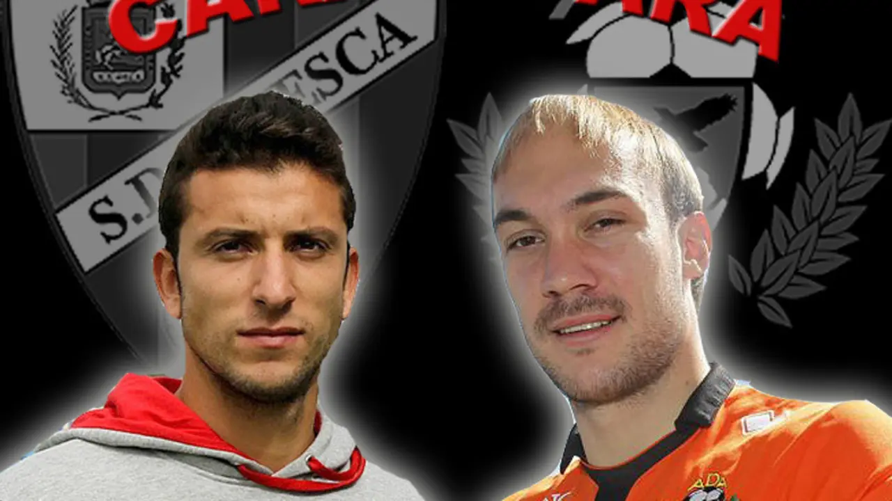Borja L&aacute;zaro y Marko Dmitrović se retan en Santo Domingo | Foto: sporthuesca.com