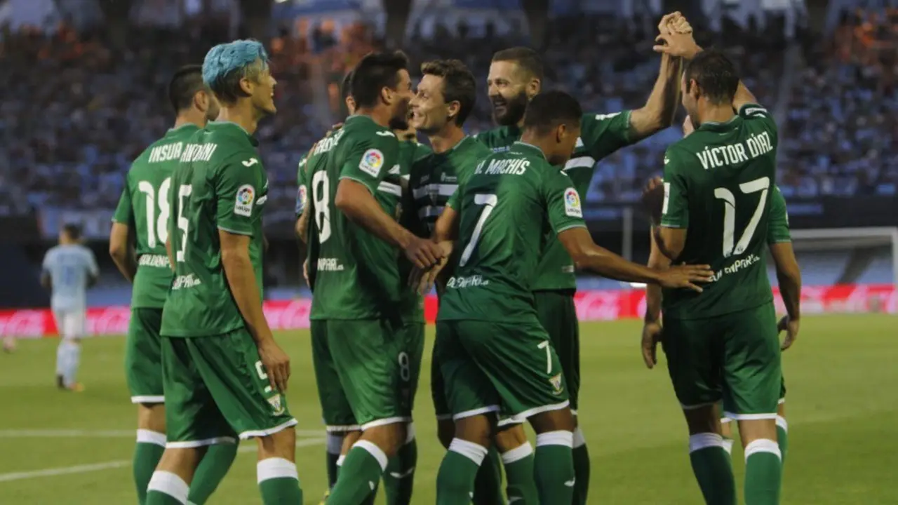 Darwin Mach&iacute;s (7) celebra el gol del Legan&eacute;s al Celta | Foto: AS