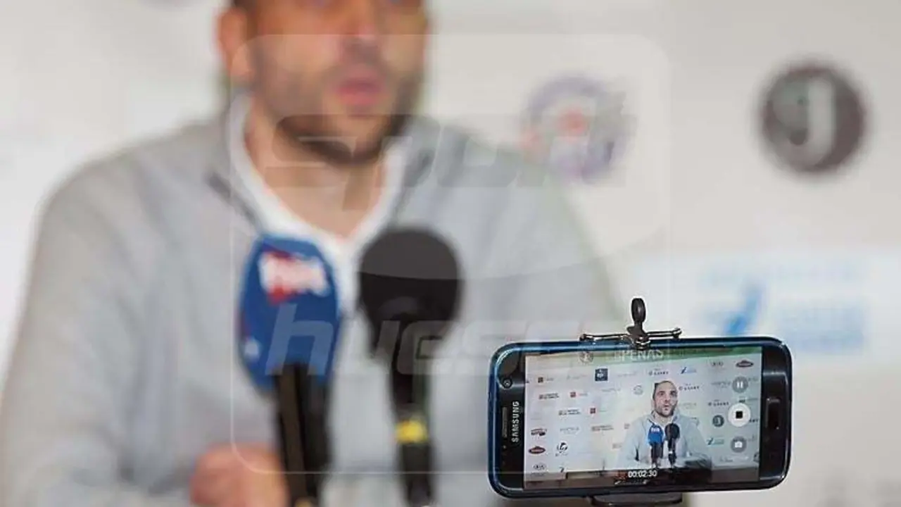 Sergio Jim&eacute;nez en sala de prensa | Foto: C.Pascual