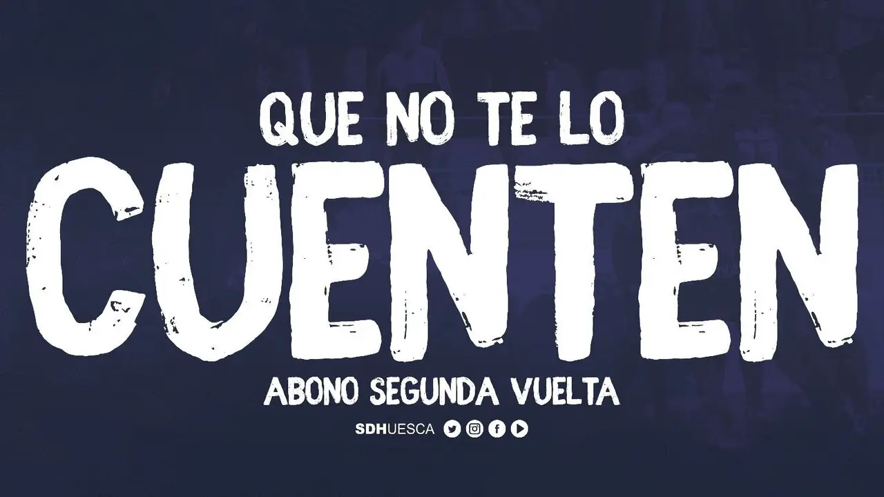 "Que no te lo cuenten", el lema de la nueva Campa&ntilde;a de Abonados azulgrana | Foto: SD Huesca