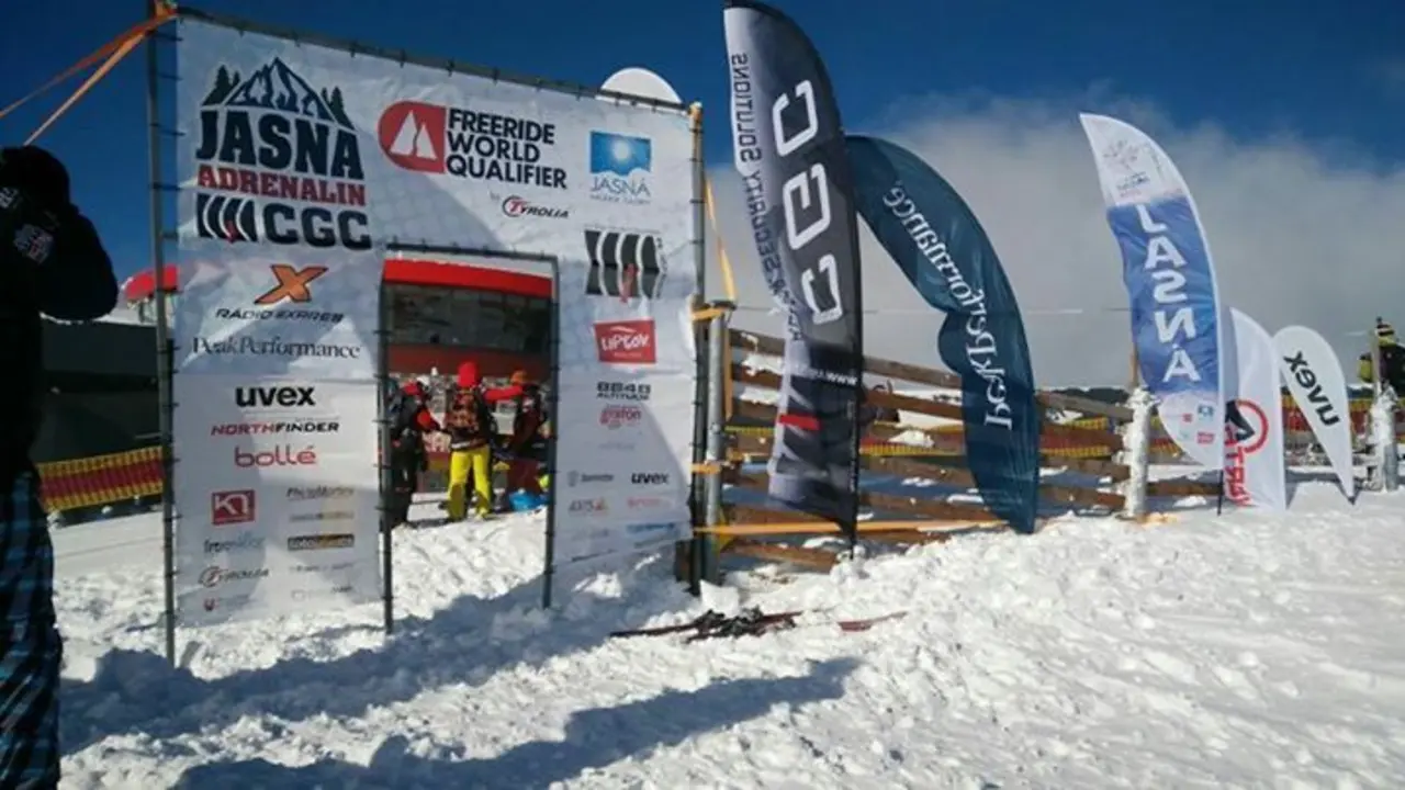 Port&oacute;n de salida de la competici&oacute;n de Eslovaquia donde Ana Salvador ha subido al tercer caj&oacute;n. Foto: web del Jasna Adrenalin