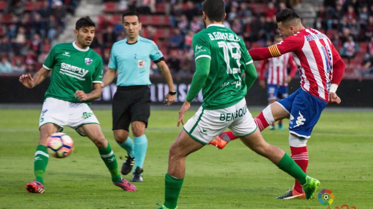Imagen durante el partido en Montilivi | Foto: LFP