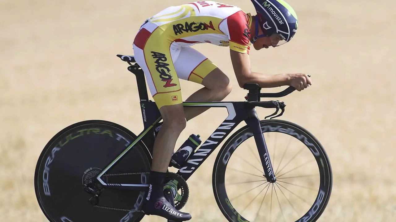 Jaime Castrillo en plena contrarreloj del Campeonato de Espa&ntilde;a en Soria | Foto: RFEC