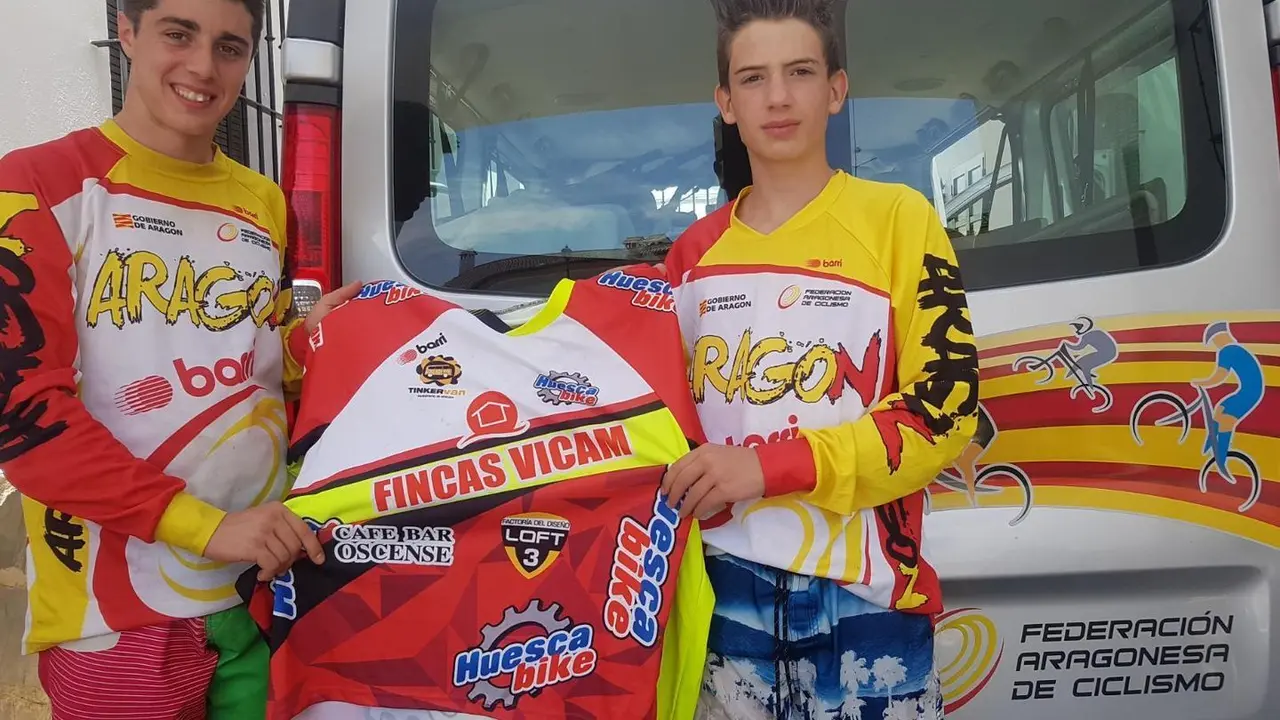 Jon (izquierda) y Juan, en el Campeonato de Espa&ntilde;a DH | Foto: Huesca Bike