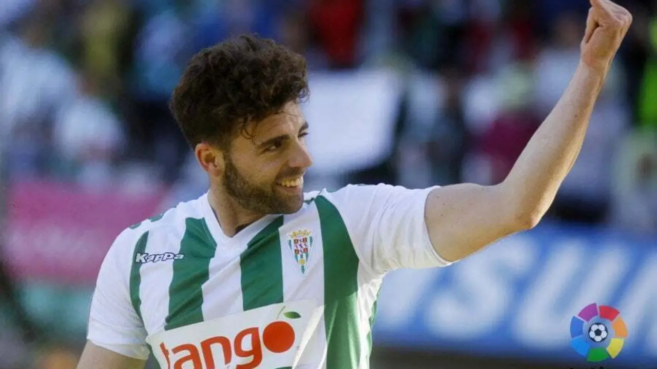 Rodri celebra un gol con el C&oacute;rdoba la pasada temporada | Foto: LFP
