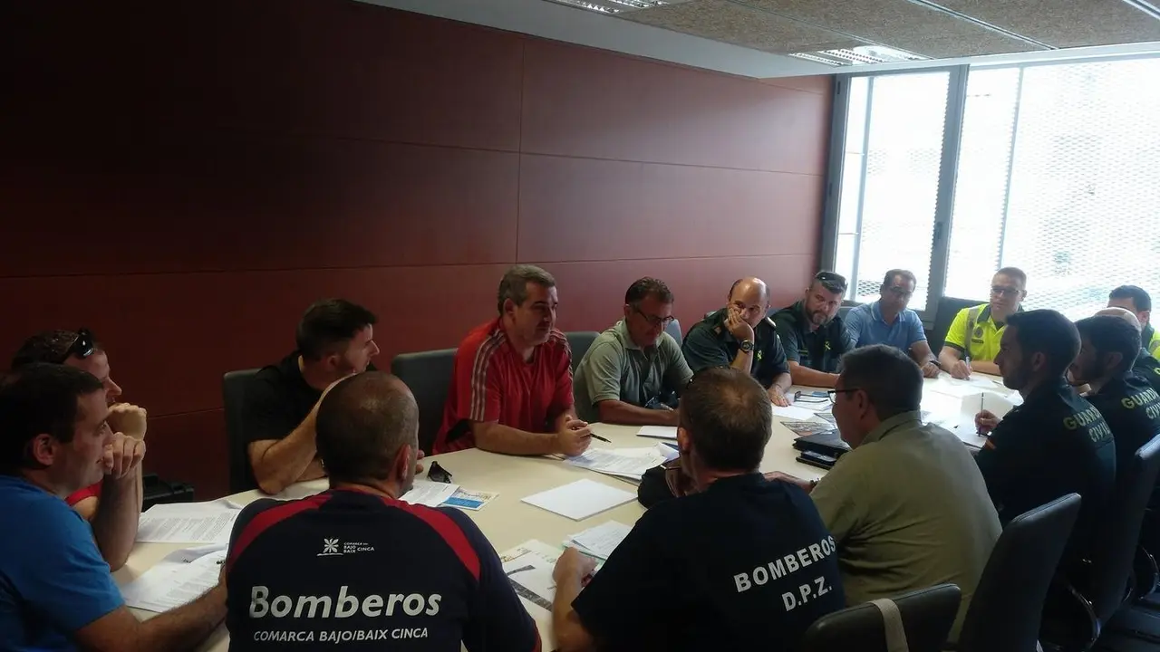 Reuni&oacute;n de responsables de seguridad del Descenso del Cinca. Foto: Sporthuesca